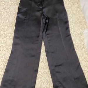 Club Monaco Black Straight-Leg Satin Trousers